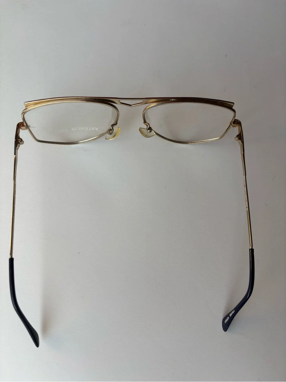 Valencia 2000 Vintage Gold Metal Eyeglass Frames